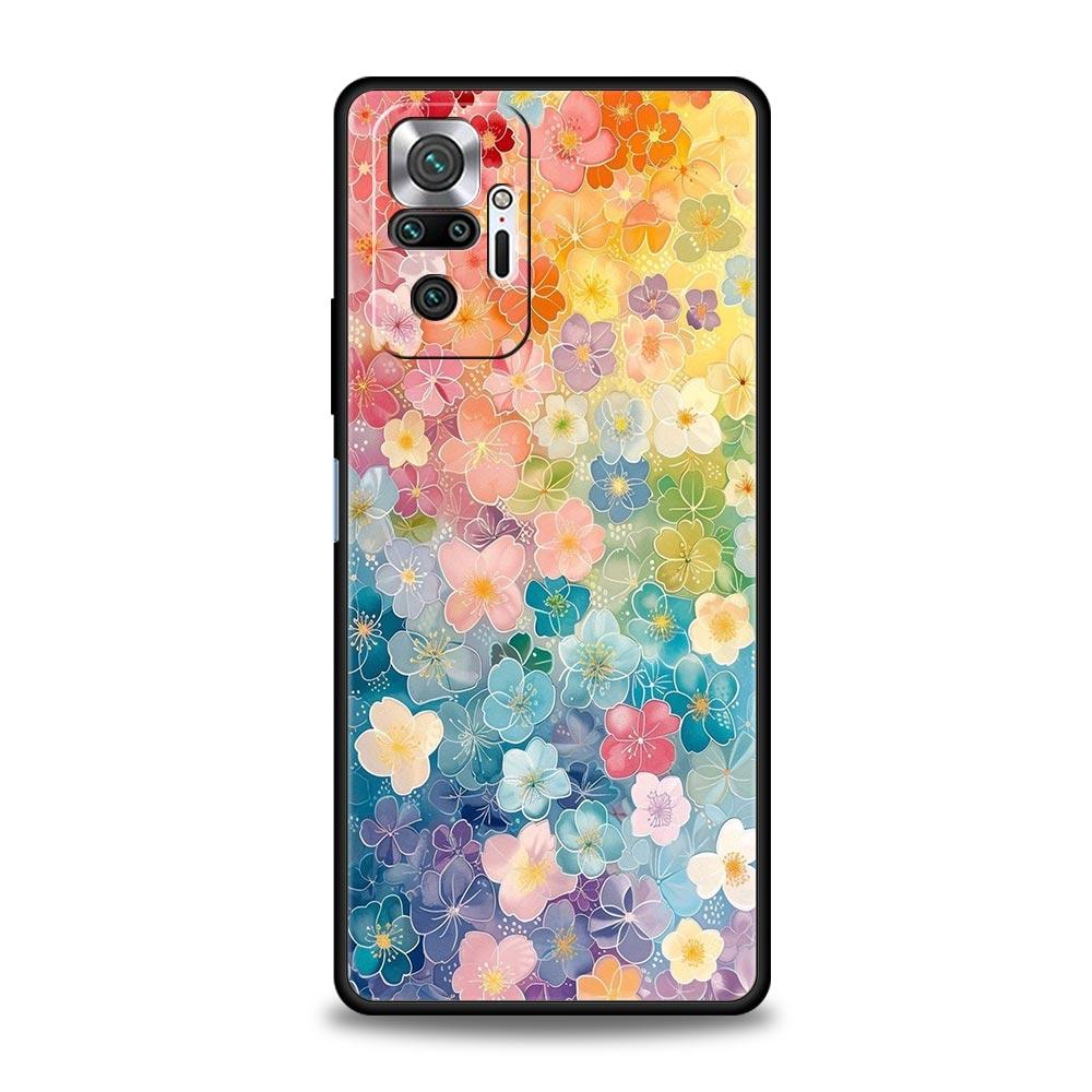 Summer Colorful Flower Phone Case For Xiaomi Redmi Note 15 14 13 12 5G 11 10 Pro Plus 4G 9S 14C 13C 12C 10C Soft TPU Cover