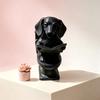 Funny Dachshund Sitting on Toilet Reading Book Figurine, Creative Dog Statue Ornament, Resin Desktop Home Bathroom Decor