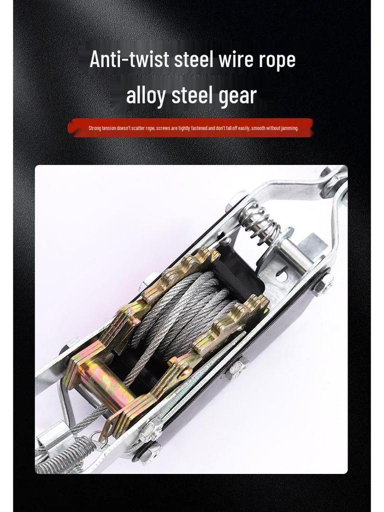 Manual Double-Hook Wire Ratchet Tightener Puller