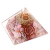 [GOLDSTEIN] Rosa Opal und Einzelkristall Quarz Orgonit Pyramide, Spirituelle Waren, Ungefähr 55mm Breit