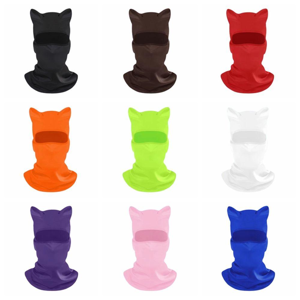 Sun Protector Cat Ear Face Mask Soft Neck Gaiter Fashion Sunscreen  Masque  Summer