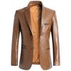Spring and Autumn New Men's Leather Suit Fashionable Korean Style Casual Suit Loose Casual Leather Suit Jacket