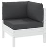 3 Piece Pallet Cushions Black Oxford Fabric