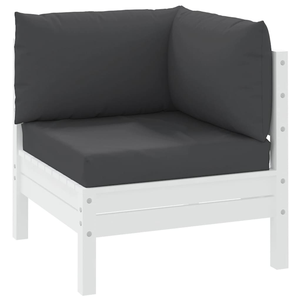 3 Piece Pallet Cushions Black Oxford Fabric