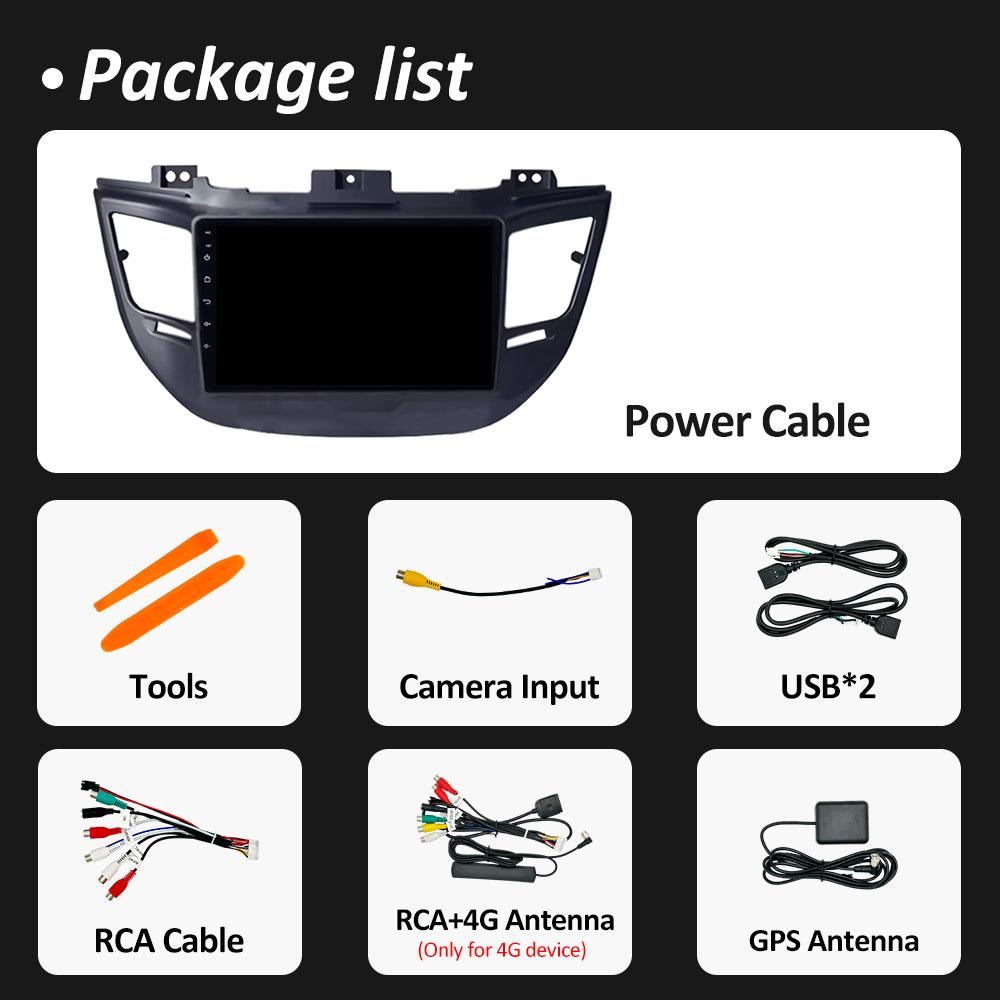 9 inch Android 14 For Hyundai Tucson IX35 3 2015 2016 2017 2018 Car Video Radio Multimedia Player QLED IPS Screen Head Unit WIFI