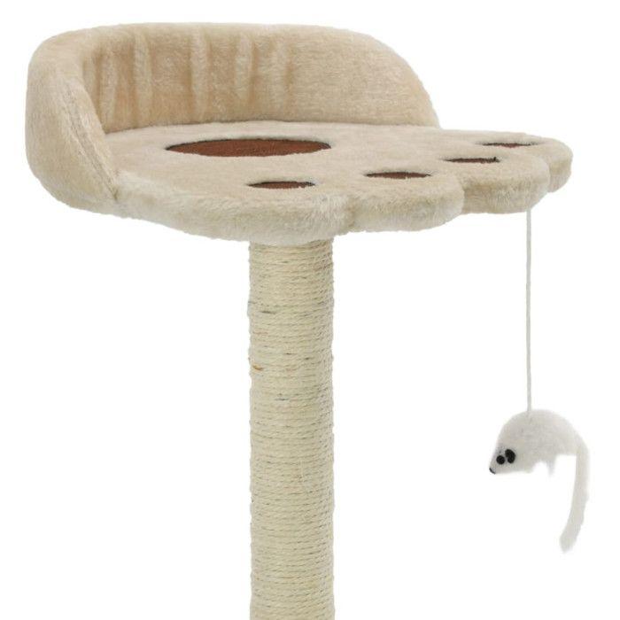 VidaXL Arbre à chat avec griffoir en sisal 40 cm Beige et Marron