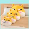 Adorable Shiba Inu Pillow Plush Dog Head Cushion Soft Stuffed Toy For Comfort