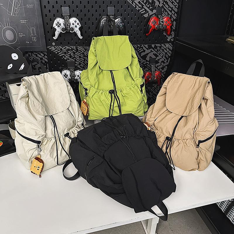 New tooling large cover lightweight drawstring backpack Korean version casual large-capacity backpack