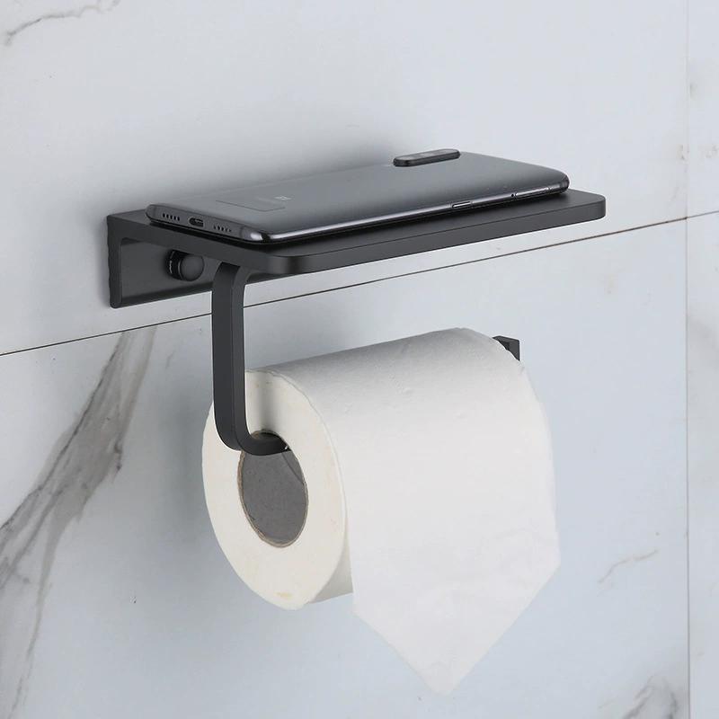 Bathroom Paper Holder Black Bathroom Paper Roll Holder Phone Holder Tissue Holder Box  Rack Toilet Paper Holder Tissue Box