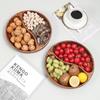 Ruhan Fresh Style Acacia Wood Round Divided Meal Plate