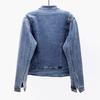 Damen Retro Jeansjacke Elegante Jeansjacke im chinesischen Stil mit Stickerei für Damen Slim Fit Langarmjacke mit Umlegekragen