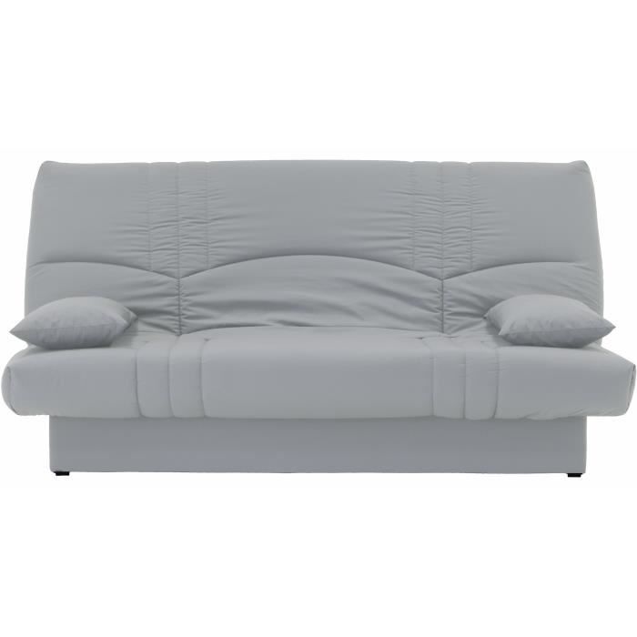 3-seater Click-clack Convertible Sofa - Light Grey Fabric - L 190 X D 92 Cm - DREAM - Contemporary Style