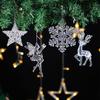 Transparent Acrylic Snowflake and Elk Christmas Tree Decorations