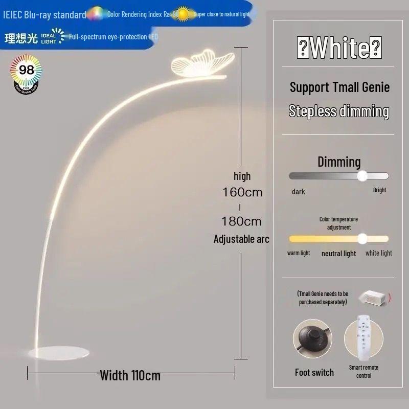 Butterfly Floor Lamp for Living Room: Eye-Care, Creative Design, Ideal for Study, Bedroom, or Lounge Atmosphere.