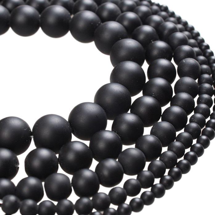 

Матовые черные стеклянные бусины: Ювелирные аксессуары для изготовления браслетов и ожерелий своими руками 6mm, approx. 63 beads, 21g