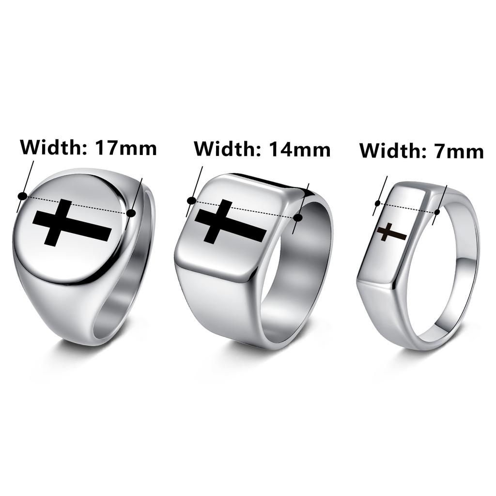 Punk Seal Design Jewelry Hip Hop Cross Ring European and American Hand Jewelry
