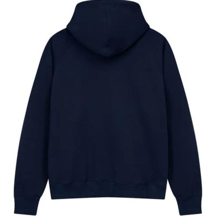 AMIPARIS Ss23 Logo Drawstring Solid Color Hooded Long Sleeve Sweatshirt Men Sweatshirt Blue USW204747-496