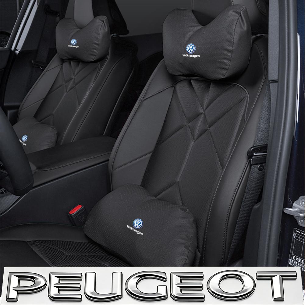 Car Seat Safety Headrest Pad Auto Emblem Neck Pillow For VW Golf T‑Roc Tiguan Polo ID.4 ID.7 Passat T‑Cross Taigo Atlas Beetle