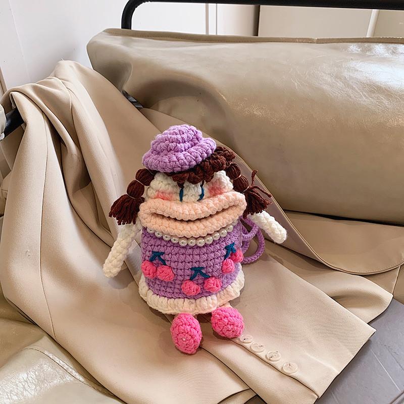 Yarn Charming Handcrafted Shoulder Bag For Children Perfect For Daily Outings And Play