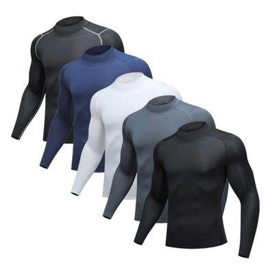 Men's Running Stretch Quick Dry Fitness Long Sleeve Top Compression Shirts