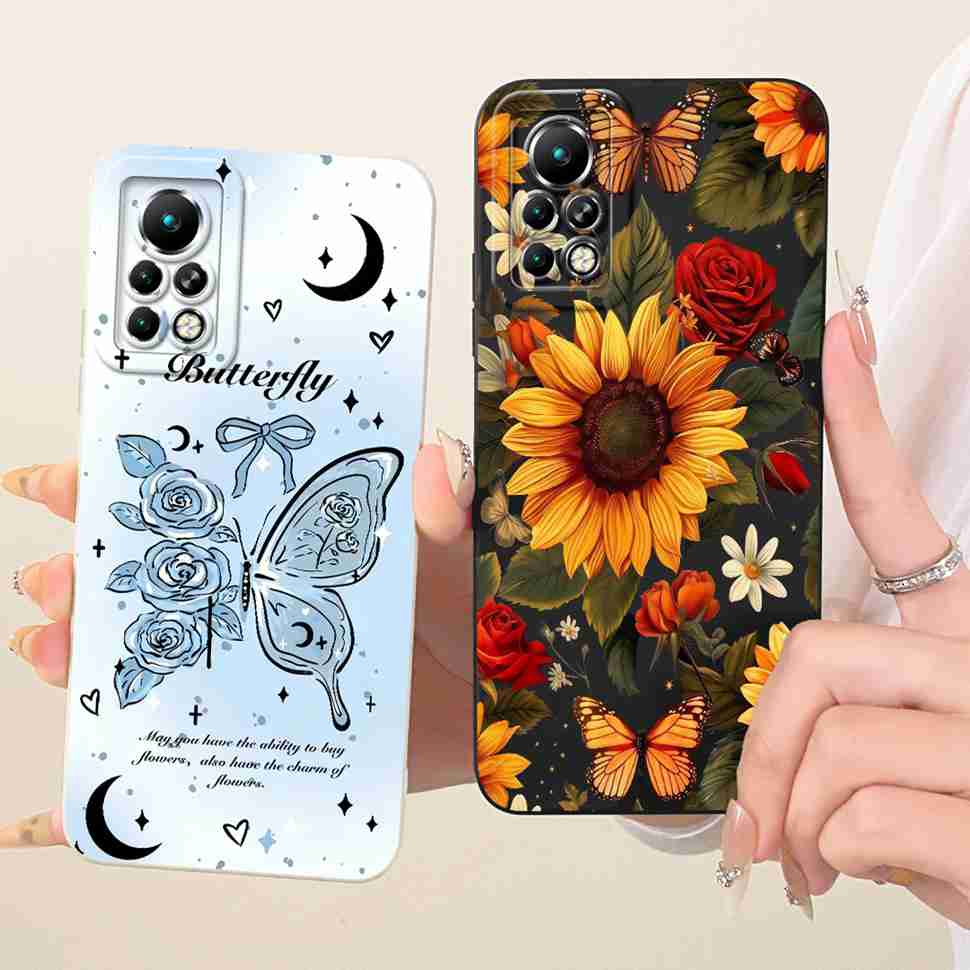 Infinix Note 11 Pro Hülle „Glückskatze Sonnenblume“ Silikon-Softcover für Infinix Note 11 Pro X697