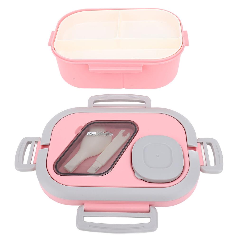 Plastic Lunch Box Large Capacity Compartmentalized Double Layer Student Food Storage Container Box