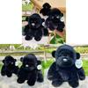 Black Chimpanzee Plush Toy Animal With Soft Short Pile For Kids Playroom Decor
