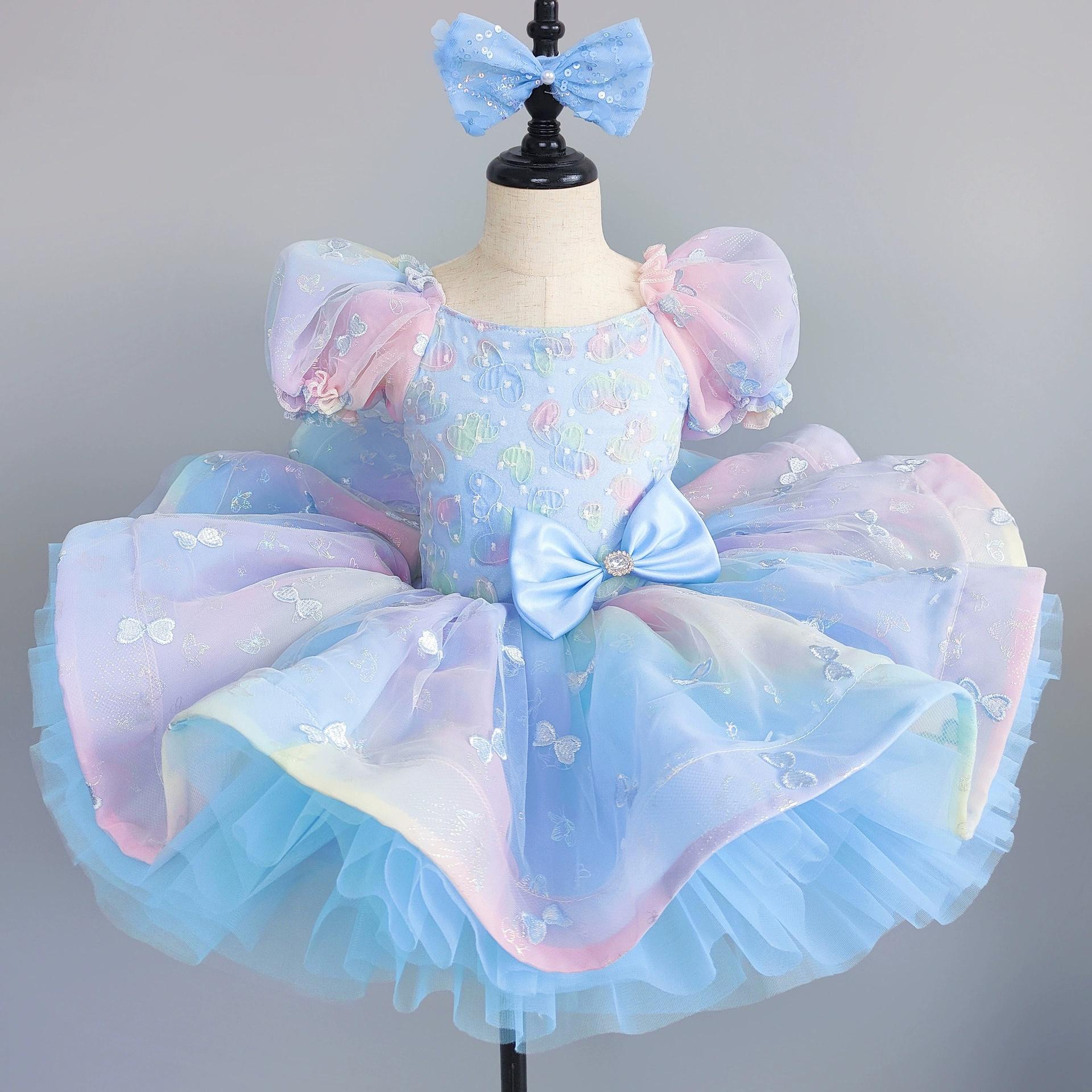 

Ballet Skirt Children s Professional Ballet Skirt Girls Performance Costume Sequined Cute Fluffy Gauze Princess Dress Chorus Performance Costume 160cm