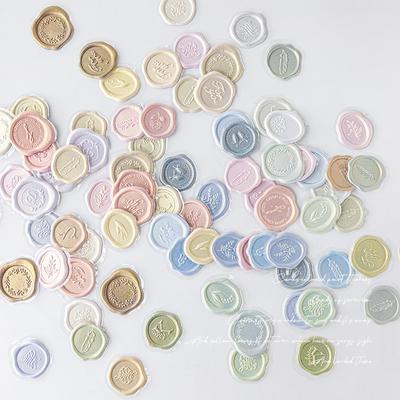 18pcs Vintage Wax Seal Stamp Stickers DIY Scrapbooking Journal Planner Decorations Korean Stationery Envelope Sealing Tags