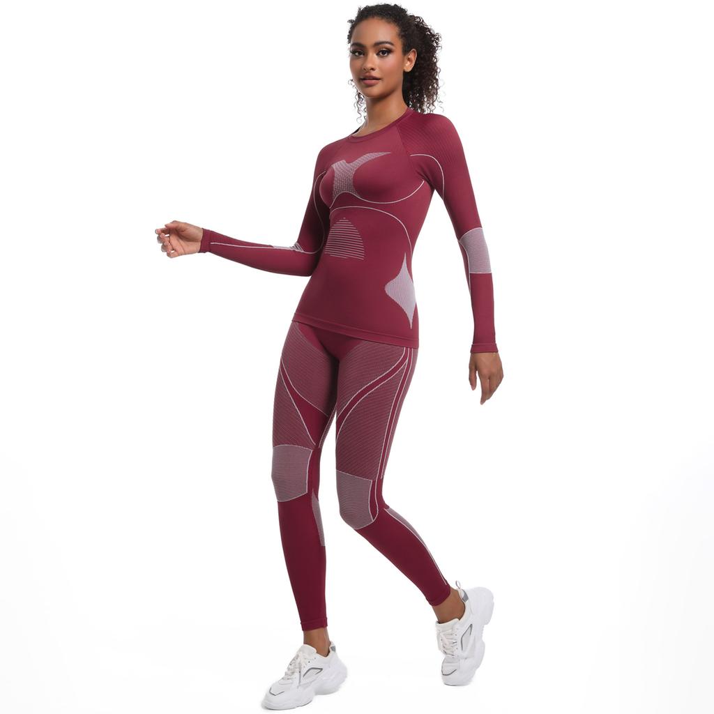 Seamless Yoga Sets Nessaj Women Long Sleeve Gym Fitness Suits Nylon Knitted High Waist Running Sportswear