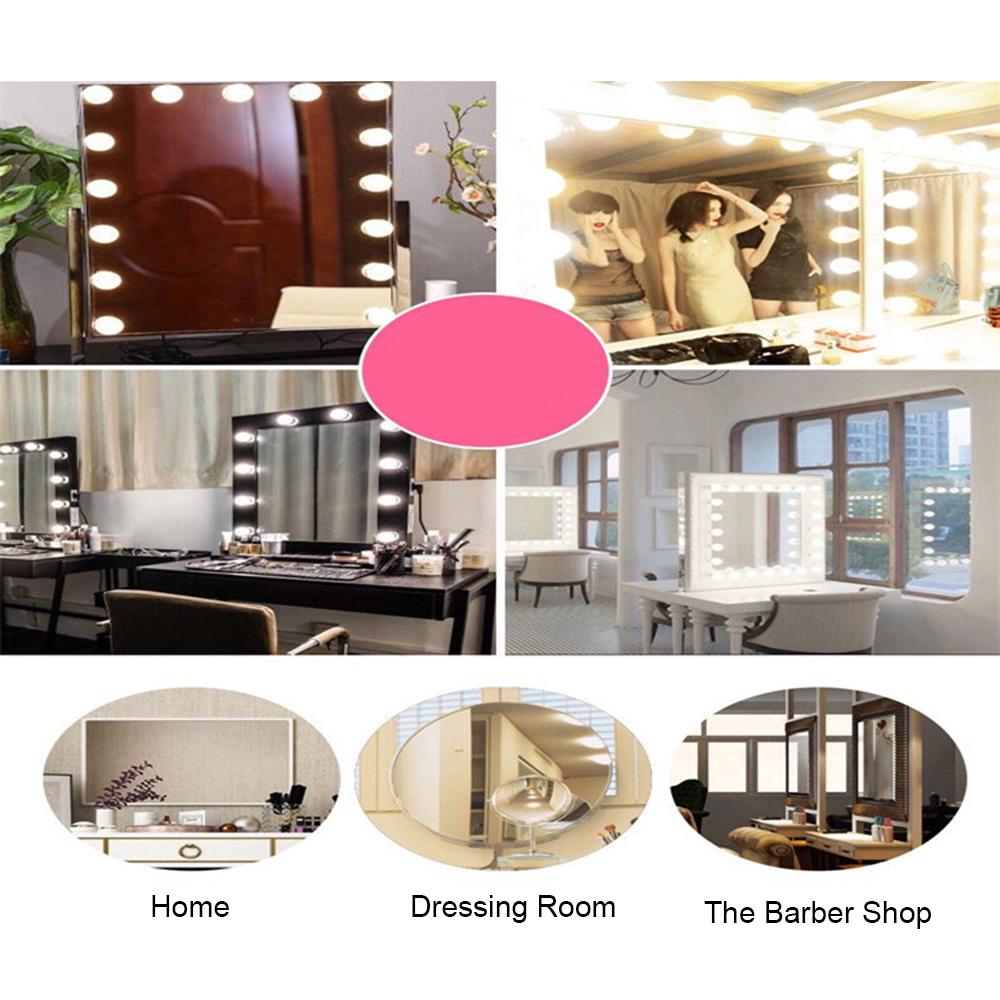 Make Up Mirror Lights LED Vanity Mirror Bulb Dimmable Lamp 10Pcs US Plug