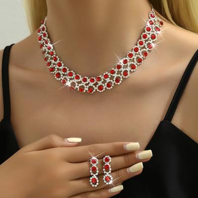 Wiatr High-End Naszyjnik Bankietowy Damski Wszechstronny Zestaw Kolczyków Retro Styl Dworski Biżuteria Bliskowschodnia