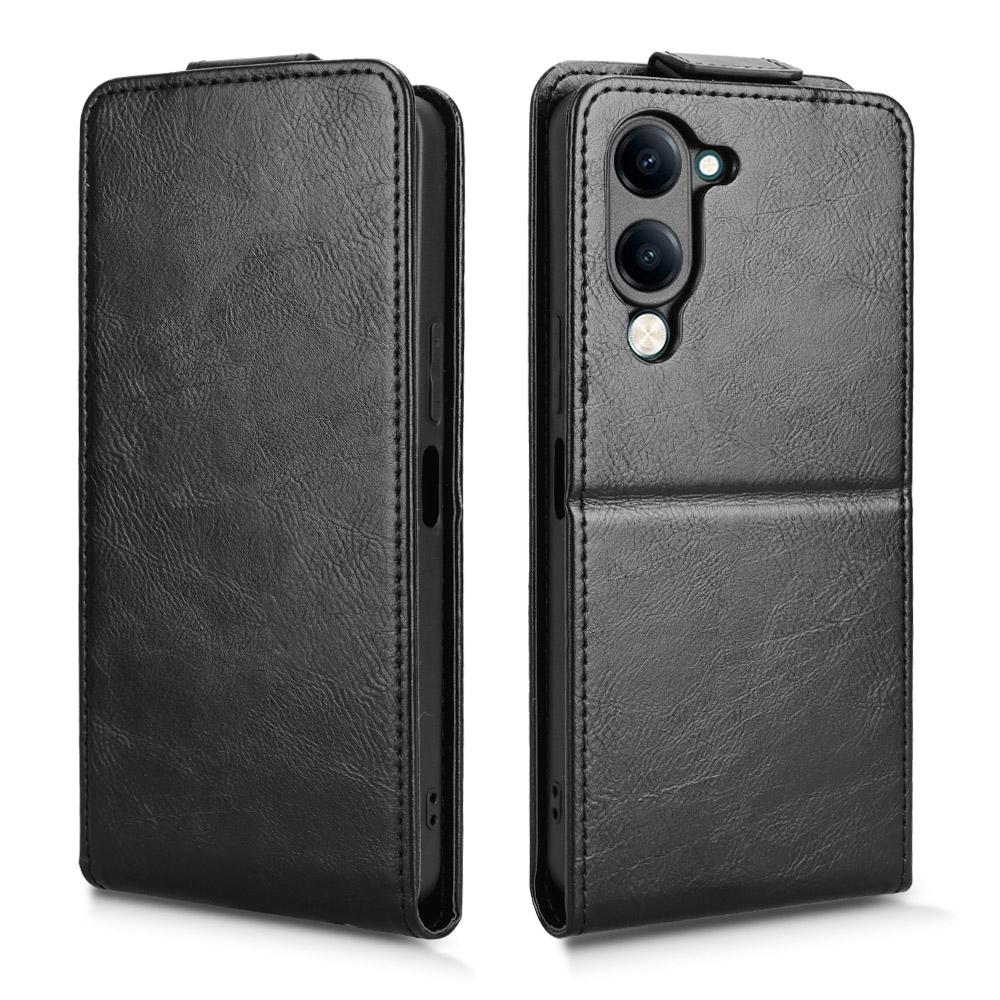 For Vivo Y04 4G/Y29s 5G Stand Case Magnetic Clasp Vertical Flip Leather Phone Cover with Card Holder