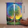 2Pcs Ethnic Curtain Tree In The Valley Spiral Branch Balance Mother Earth Art For Bedroom Living Room And Dining Room