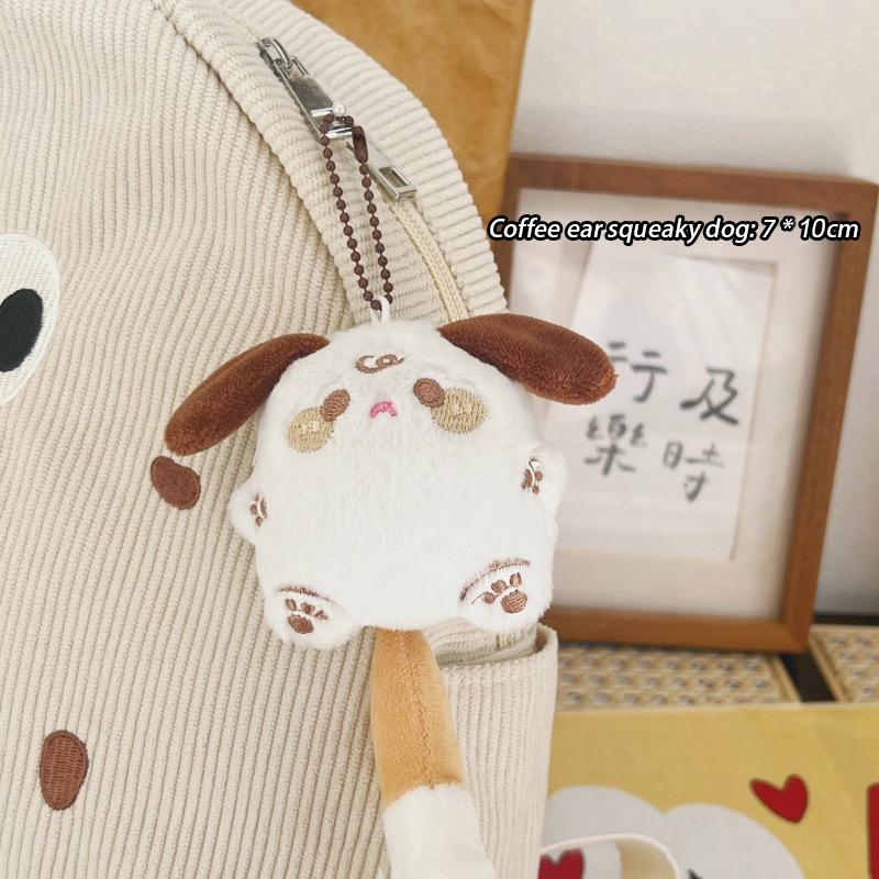 Creative Animal Stuffed Plush Keyring Cute Cartoon Dog Pendant Keychain Dolls Toys Bag Decoration Accessories Gifts