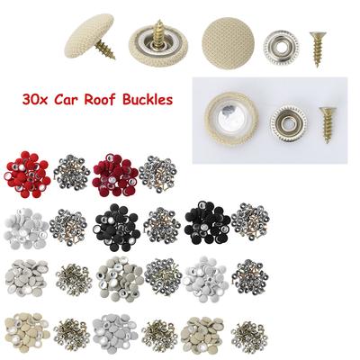 30Pcs Car Roof Fasteners Interior Ceiling Cloth Fixing Screw Cap Roof Repair Buckle Fabric Upper Fasteners Repair Sheds For Car