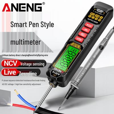 ANENG A3016 Hochpräzises digitales Stift-Multimeter; Intelligenter Auto-Reparatur- & Multifunktions-Phasenfolge-Detektor.