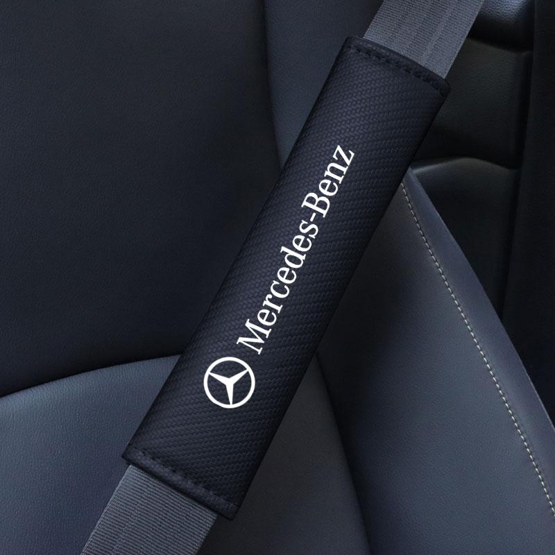CRB1 Car Seat Belt Cover Safety Shoulder Protector Pad For Mercedes Benz W203 W204 W205 W206 W212 CLK GLA B C E S Class Accessories