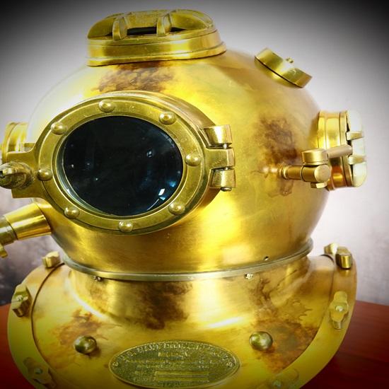 Vintage Diving Helmet Mark V Navy Diving Helmet 1897 Brass Copper
