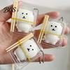 Slow Rebound Bear Toy 1/2/3Pcs Stress Relief with Clear Box & Chopsticks, Cartoon Bento Ball Squeeze Toy, Rising Sensory for Anxiety Reduction