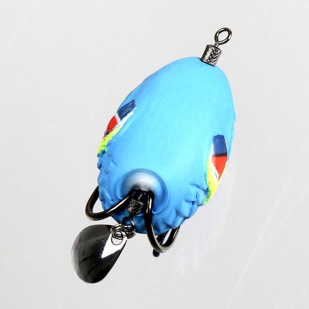 4.5cm 11g Ray Frog Crankbait Lures PVC Frog Lures Soft Frog Bait for Blackfish Fishing Lures with Double Hook & Blades
