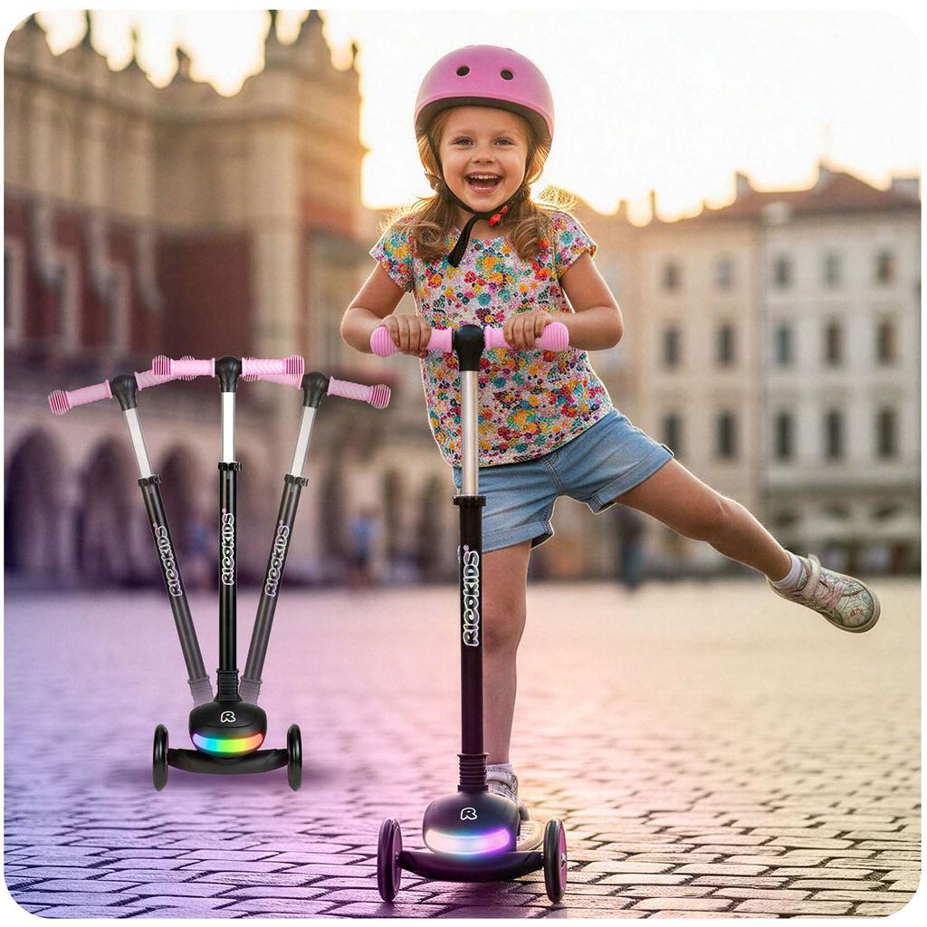 Ricokids Glowi Led Three-Wheeled Balance Scooter For Kids, And