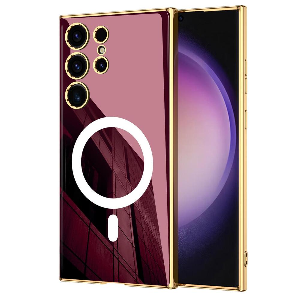 Samsung S24 Ultra Magnetic Phone Case with Wireless Charging, Anti-drop Protection, and Electroplated Thin Cover