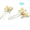 New 3PCS Flower Hairpin Bride Headdress For Women Pearl Mesh U-shaoped Hair Clips Fashion Girls Wedding Hair Accessories Jewelry