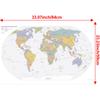English Map Series-World Map-2019,Unframed Eduactional Poster,Wall Decor,Travel Supplies/Learning,World Map Wall Decor