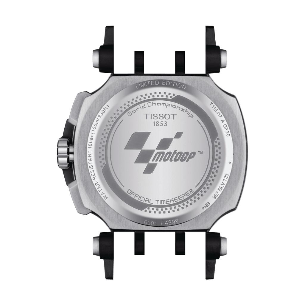 Tissot Lederarmband schwarzes Zifferblatt Herren Modeuhr T115.417.27.051.01