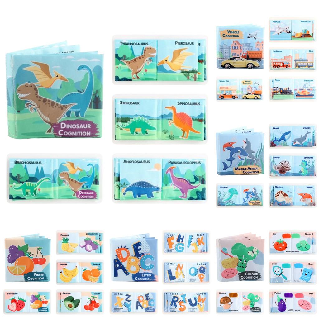 Kinder Lern Alphabet Stoffbuch Reißfest Mit Geräuschpapier 3D Dinosaurier Ozean Stoffbuch