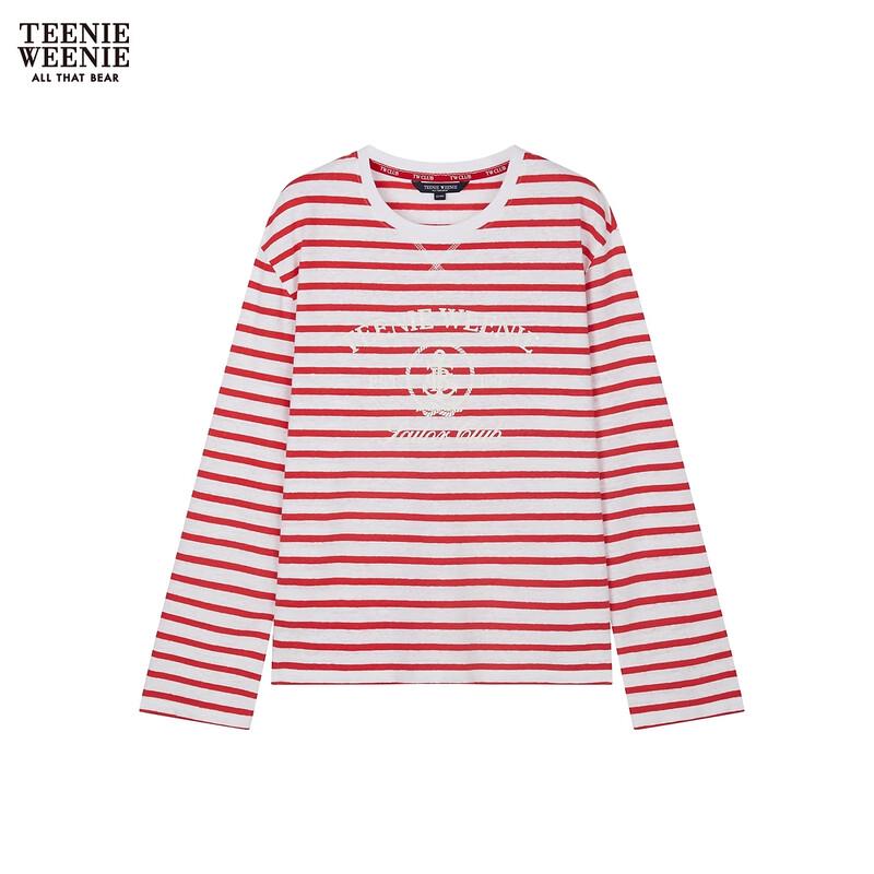 Teenie Weenie Bear Letter Stripe T-Shirt M
