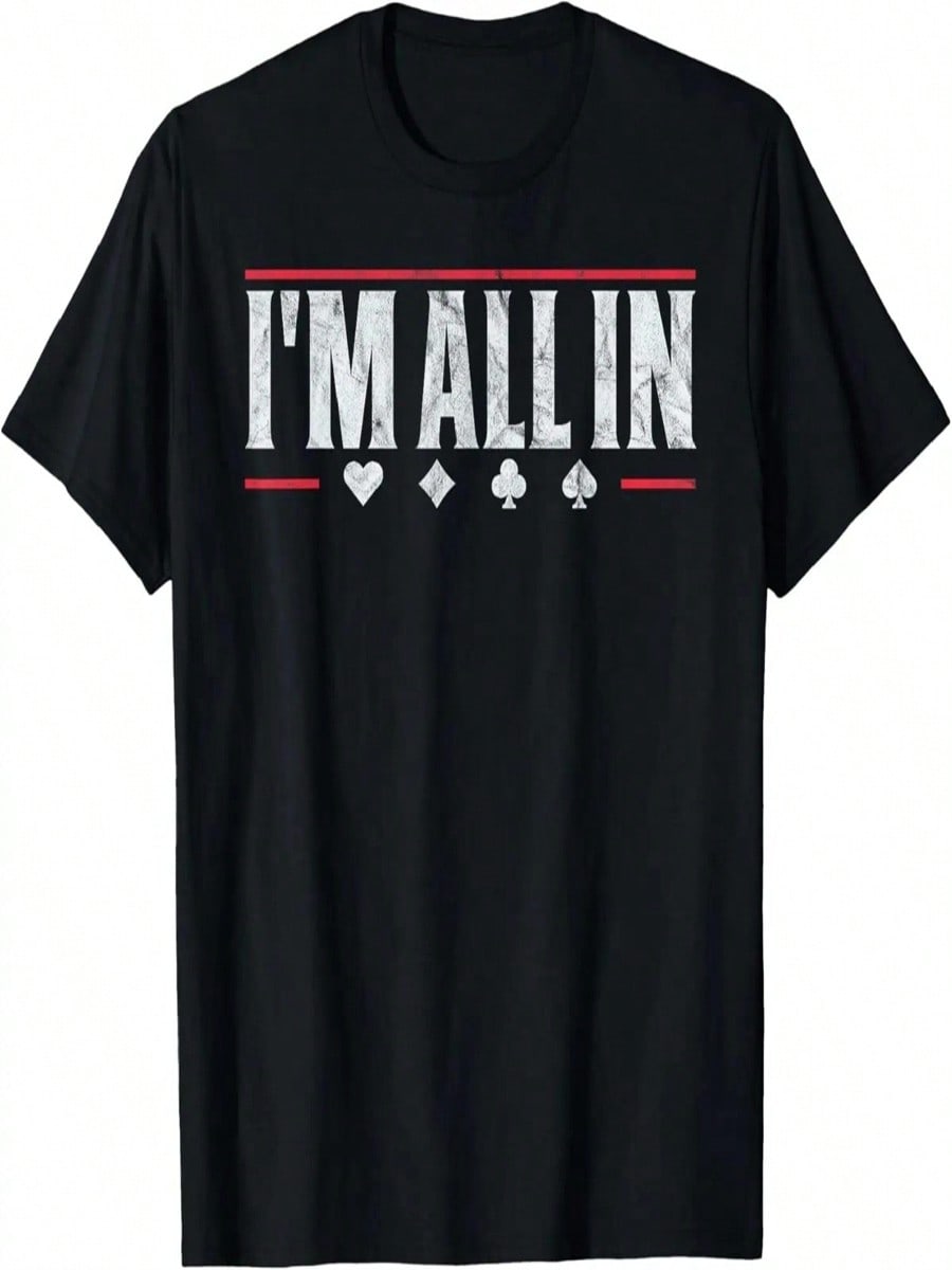 Poker I m All In Funny Card Player Texas Hold Em T-Shirt S разноцветный