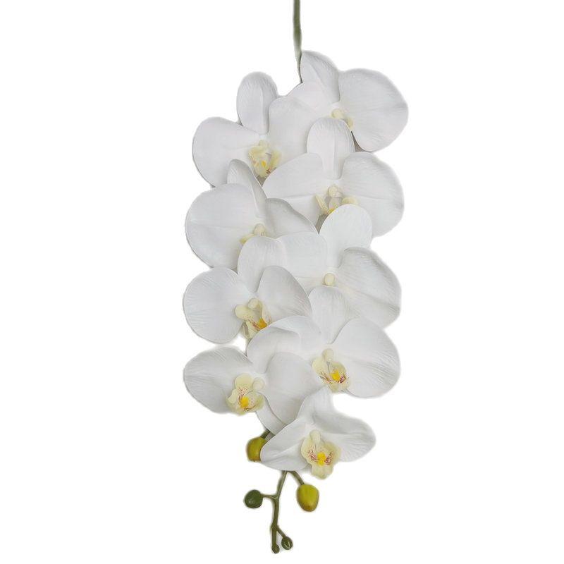 Artificial 9 Heads Phalaenopsis Orchid Flower Branch Good Quality Silicon Moth Orchid